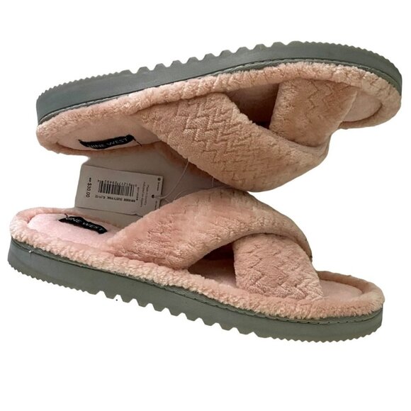 Nine West Cross Band Premium Slippers Open Toe House Slides Women's XL NEW - Picture 4 of 7